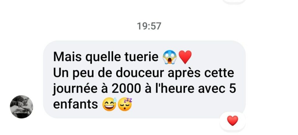 recommandation super positive d'une participante